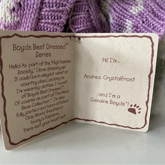 Boyd’s Bear “Andrea Crystalfrost” Best Dressed Series Stuffed Animal Plush - Picture 8 of 12